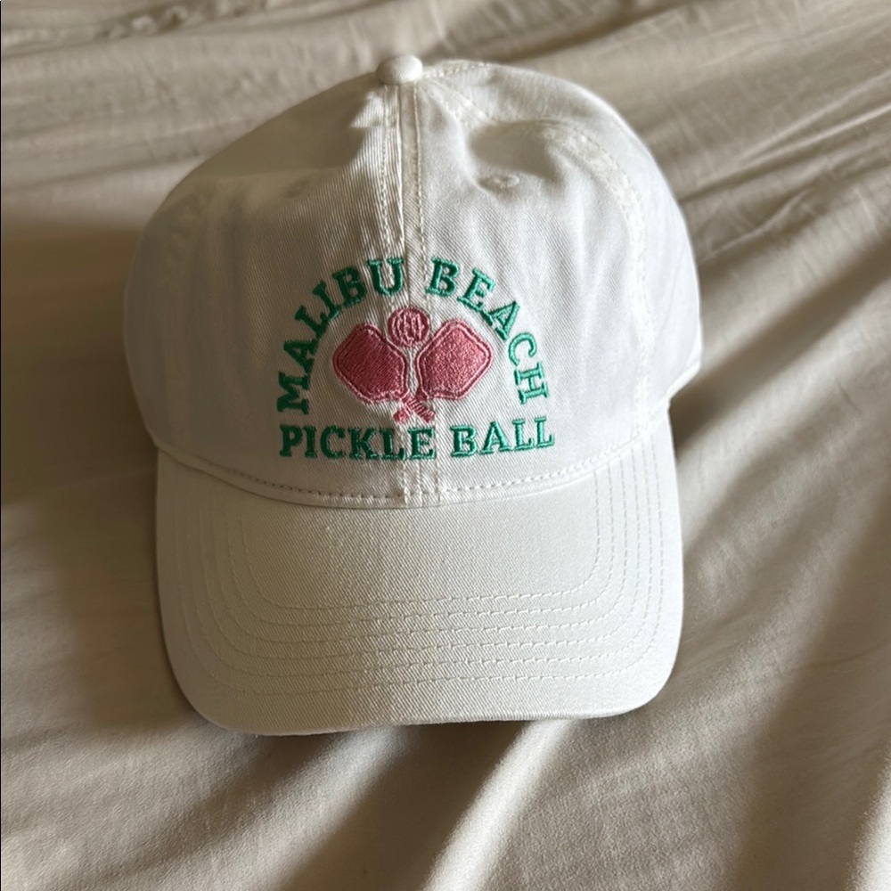 White Malibu Beach Pickle Ball Cap